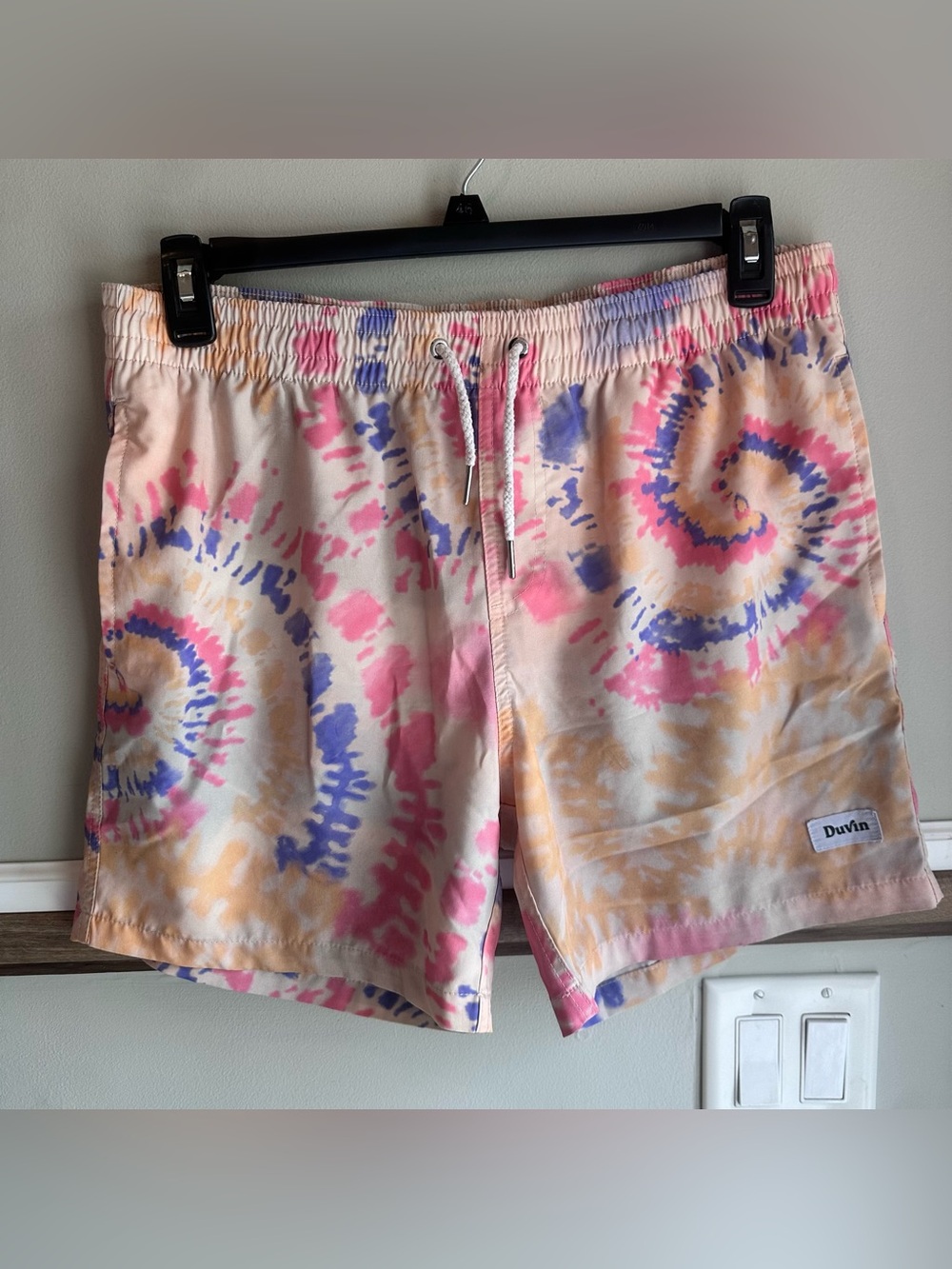 Duvin Design Co. Men's Swim Trunks Shorts Lined Tie Dye